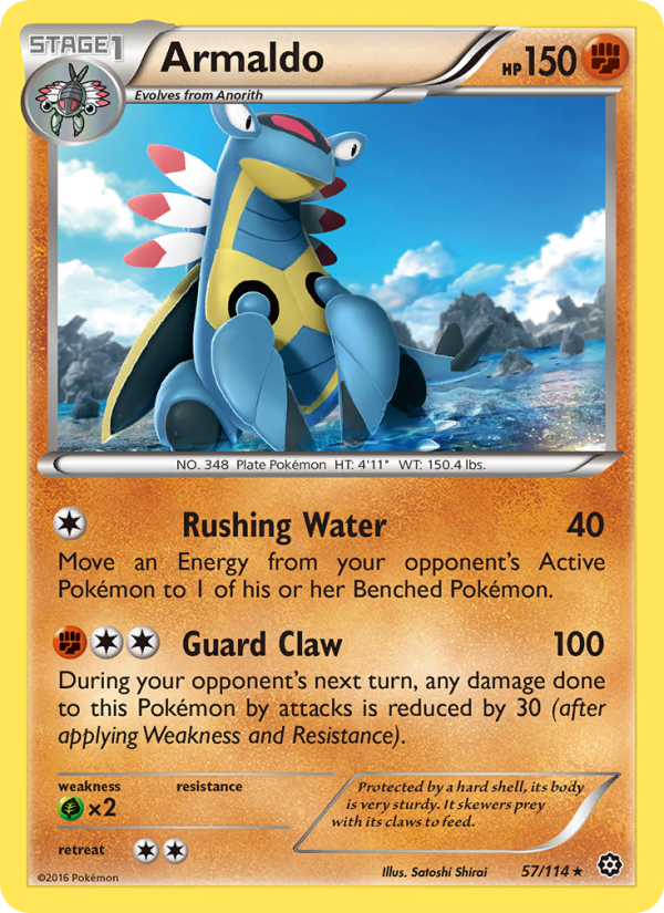 Armaldo 57/114 - Steam Siege Pokemon card