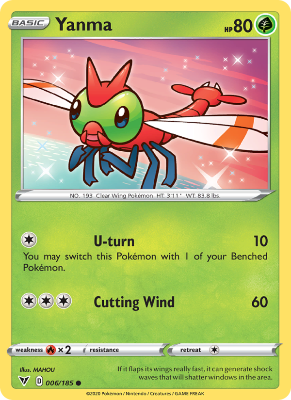 Yanma 6/185 - Vivid Voltage Pokemon card