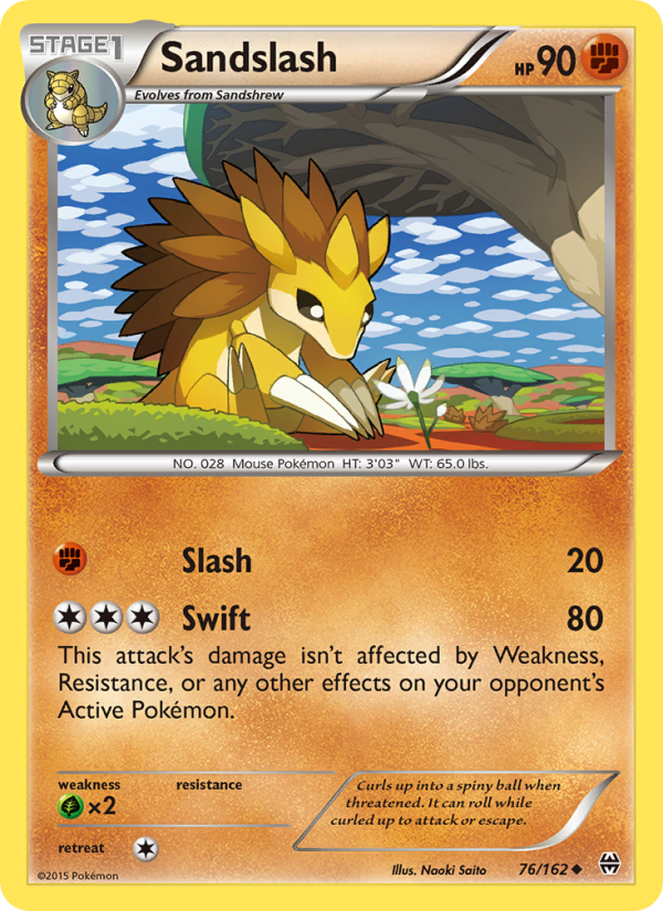 Sandslash 76/162 - BREAKthrough Pokemon card