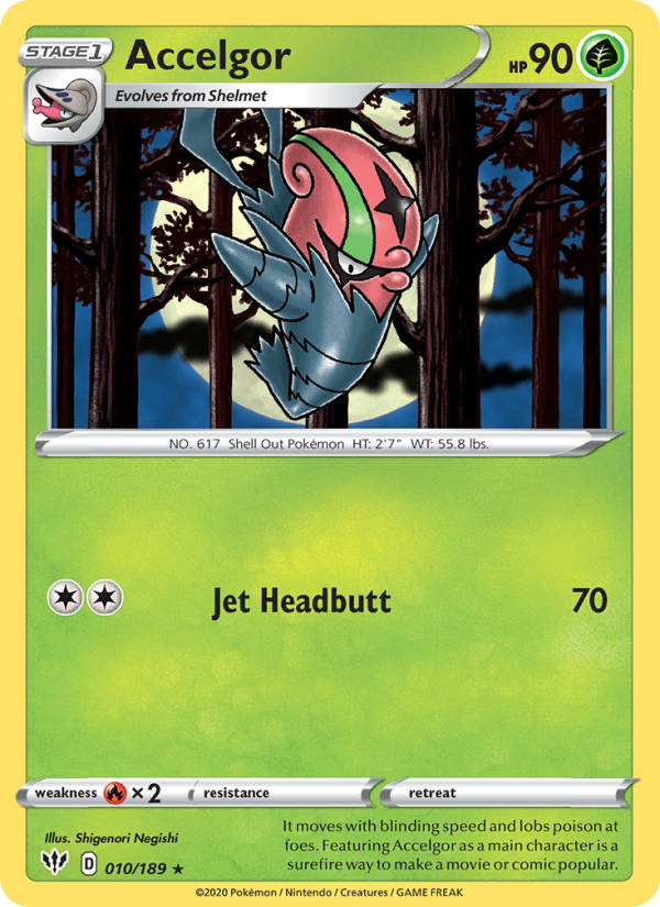 Accelgor 10/189 - Darkness Ablaze Pokemon card