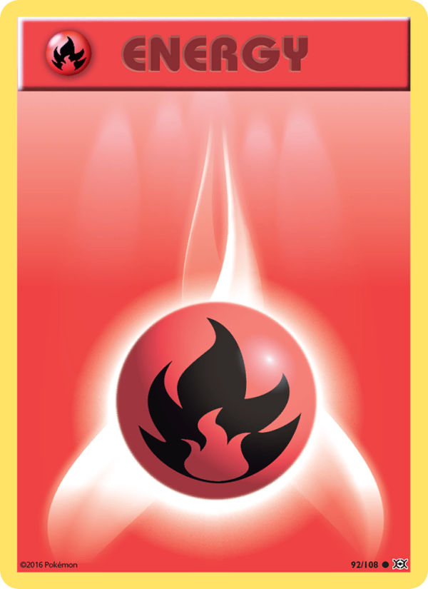 Fire Energy 92/108 - Evolutions Pokemon card