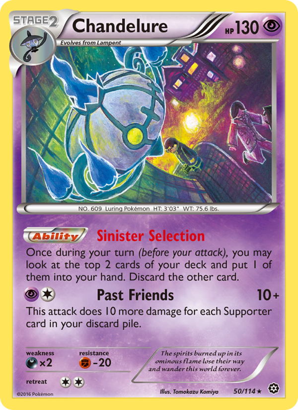 Chandelure 50/114 - Steam Siege Pokemon card