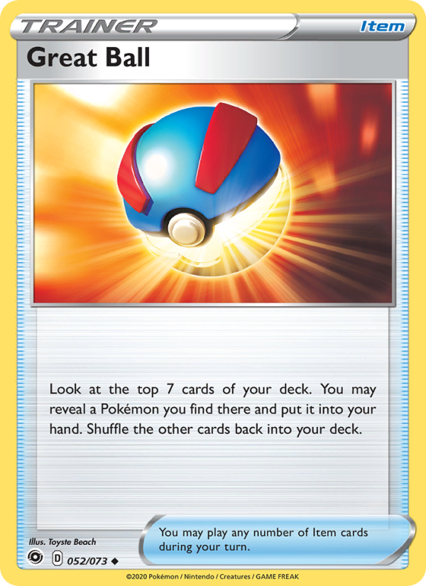 Great Ball 52/73 - Champion's Path Pokemon card