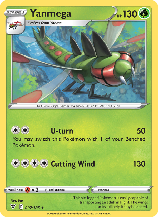 Yanmega 7/185 - Vivid Voltage Pokemon card