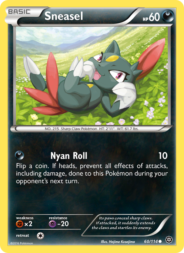Sneasel 60/114 - Steam Siege Pokemon card