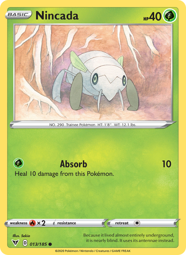 Nincada 13/185 - Vivid Voltage Pokemon card