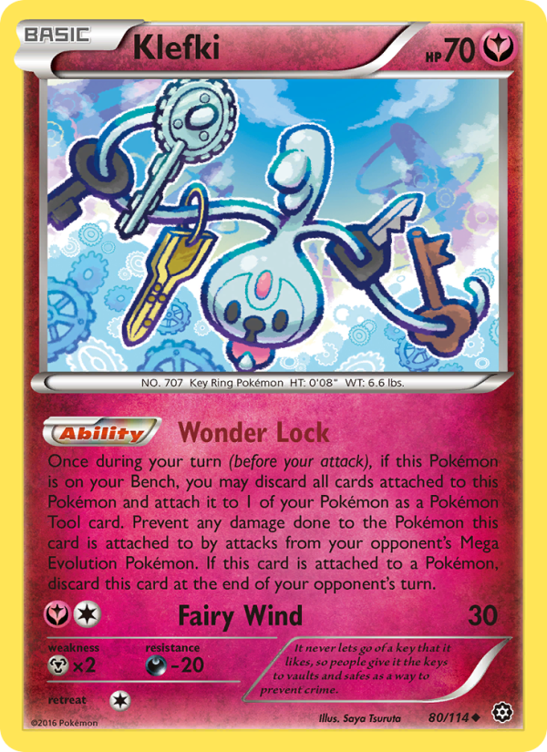 Klefki 80/114 - Steam Siege Pokemon card
