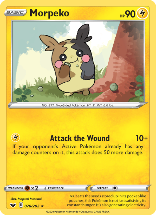 Morpeko 78/202 - Sword & Shield Pokemon card